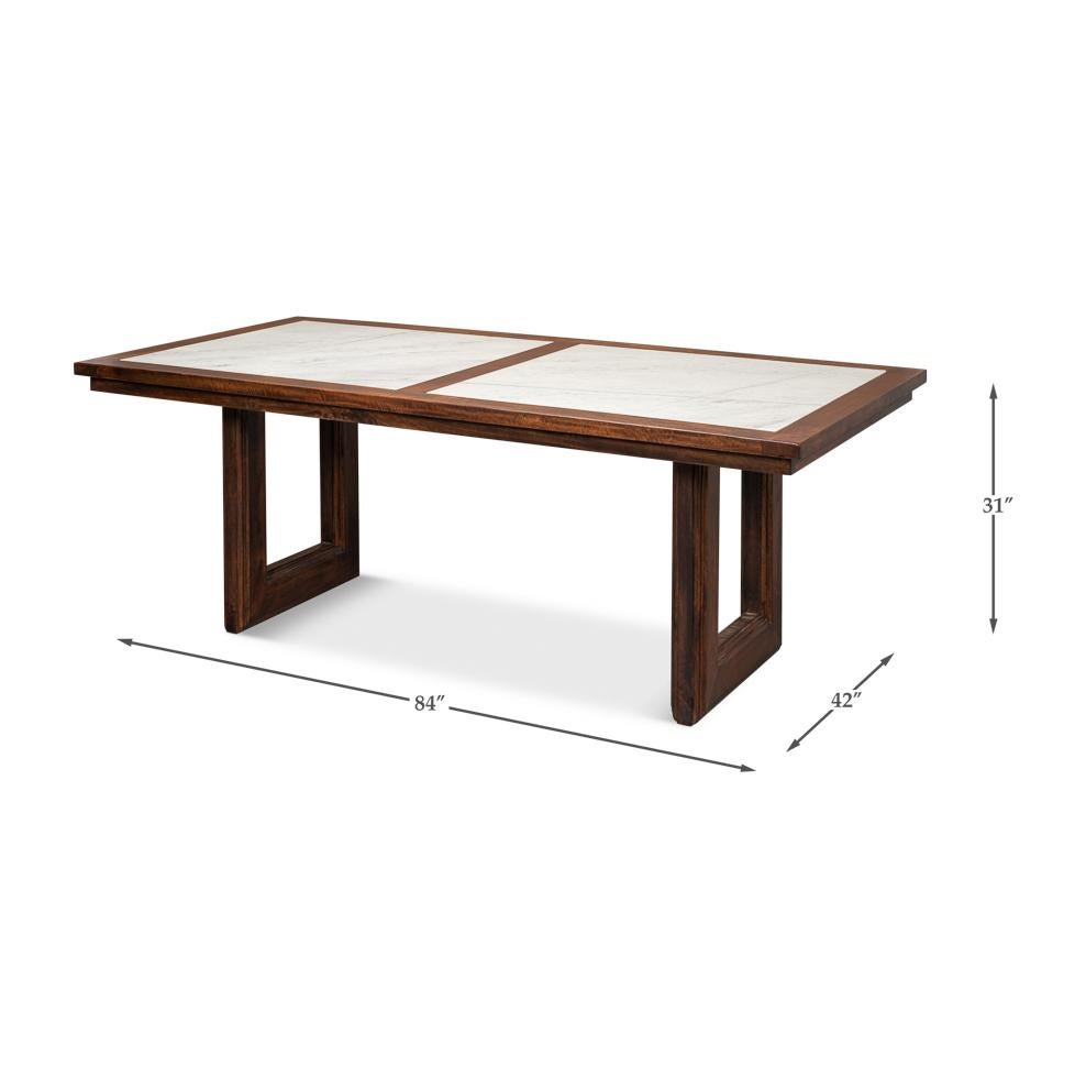 Table de salle à manger The Moderns avec plateau en marbre en vente 5