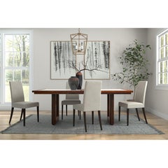 Modern Geometric Marble Top Dining Table