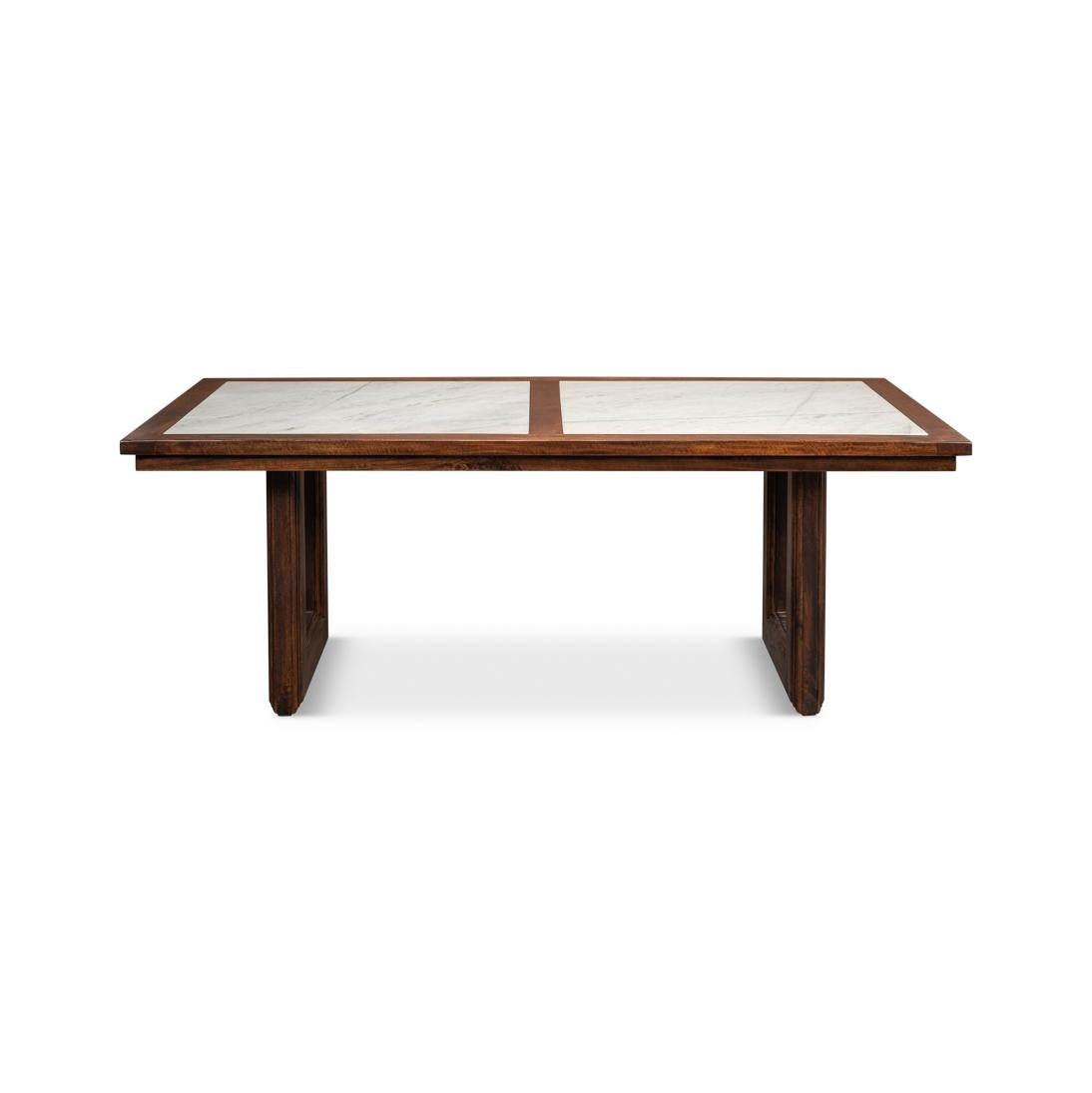 Moderne Table de salle à manger The Moderns avec plateau en marbre en vente