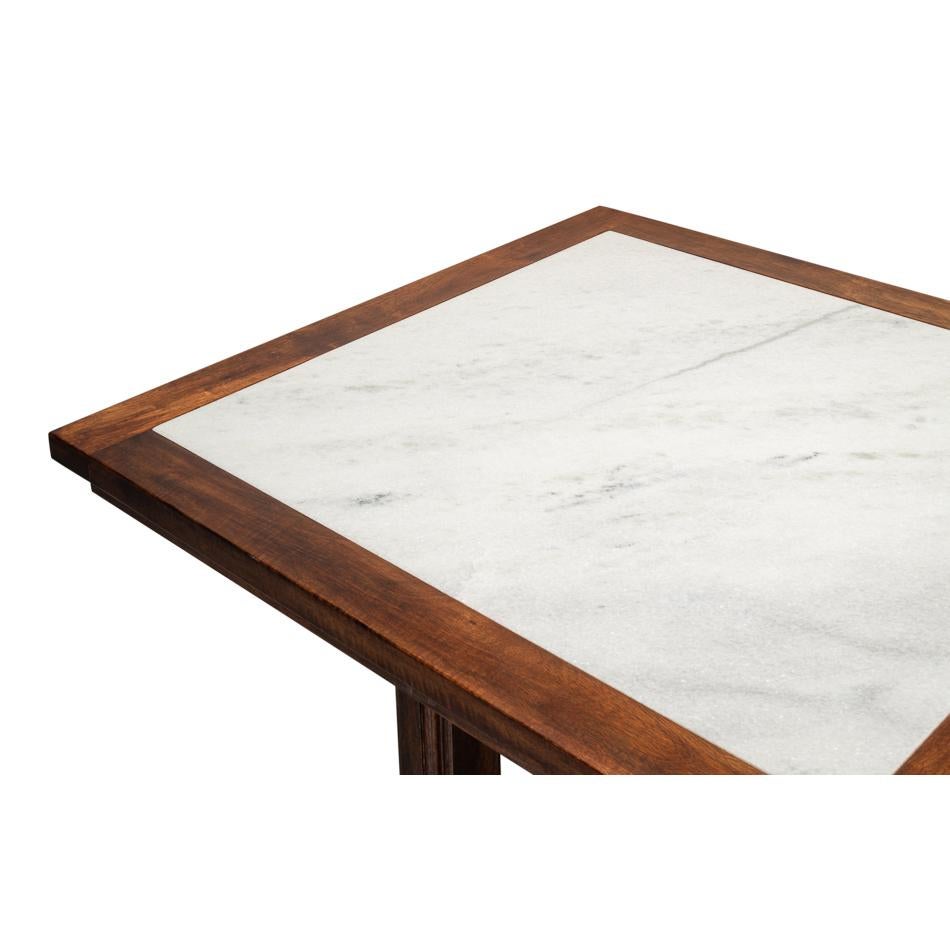 XXIe siècle et contemporain Table de salle à manger The Moderns avec plateau en marbre en vente
