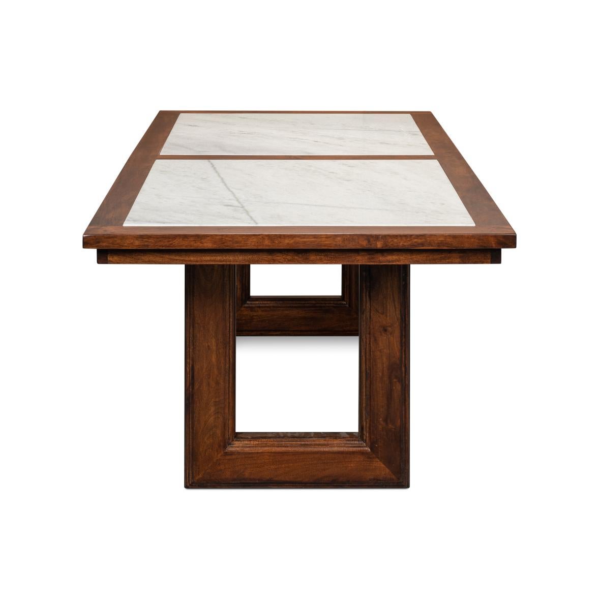 Table de salle à manger The Moderns avec plateau en marbre en vente 1