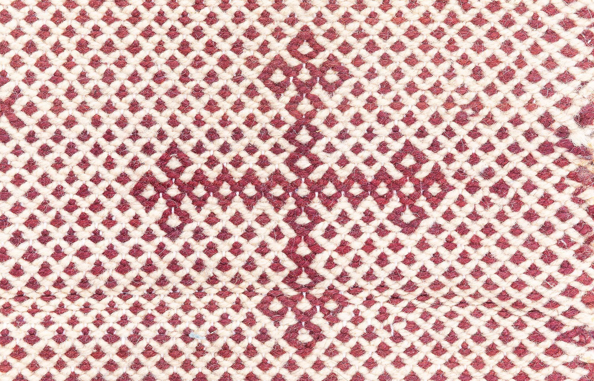 Moderner geometrischer Flachgewebe-Wollteppich im marokkanischen Stil von Doris Leslie Blau (Marokkanisch) im Angebot