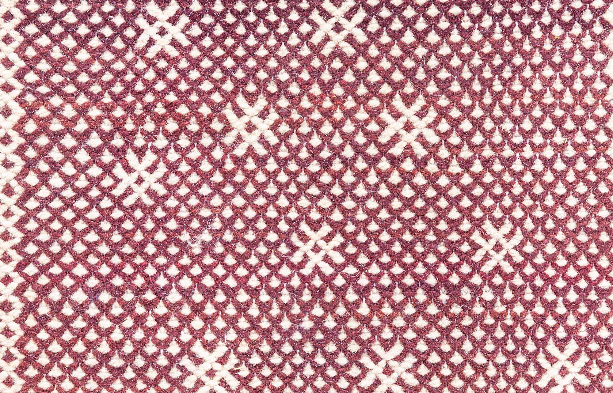 Moderner geometrischer Flachgewebe-Wollteppich im marokkanischen Stil von Doris Leslie Blau (Handgewebt) im Angebot