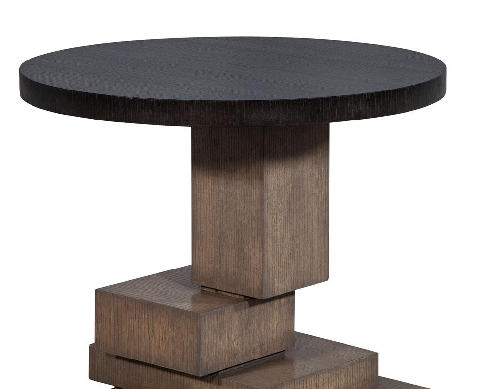 Modern Geometric Oak Side Table 3
