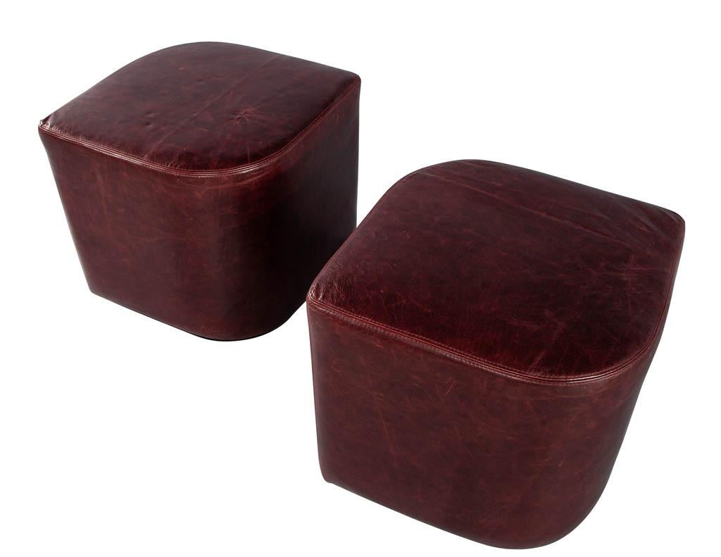 distressed ottomans