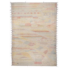 Modern Geometric Pastel Colored Wool Rug 13'8''x19'5'' Circa 2020