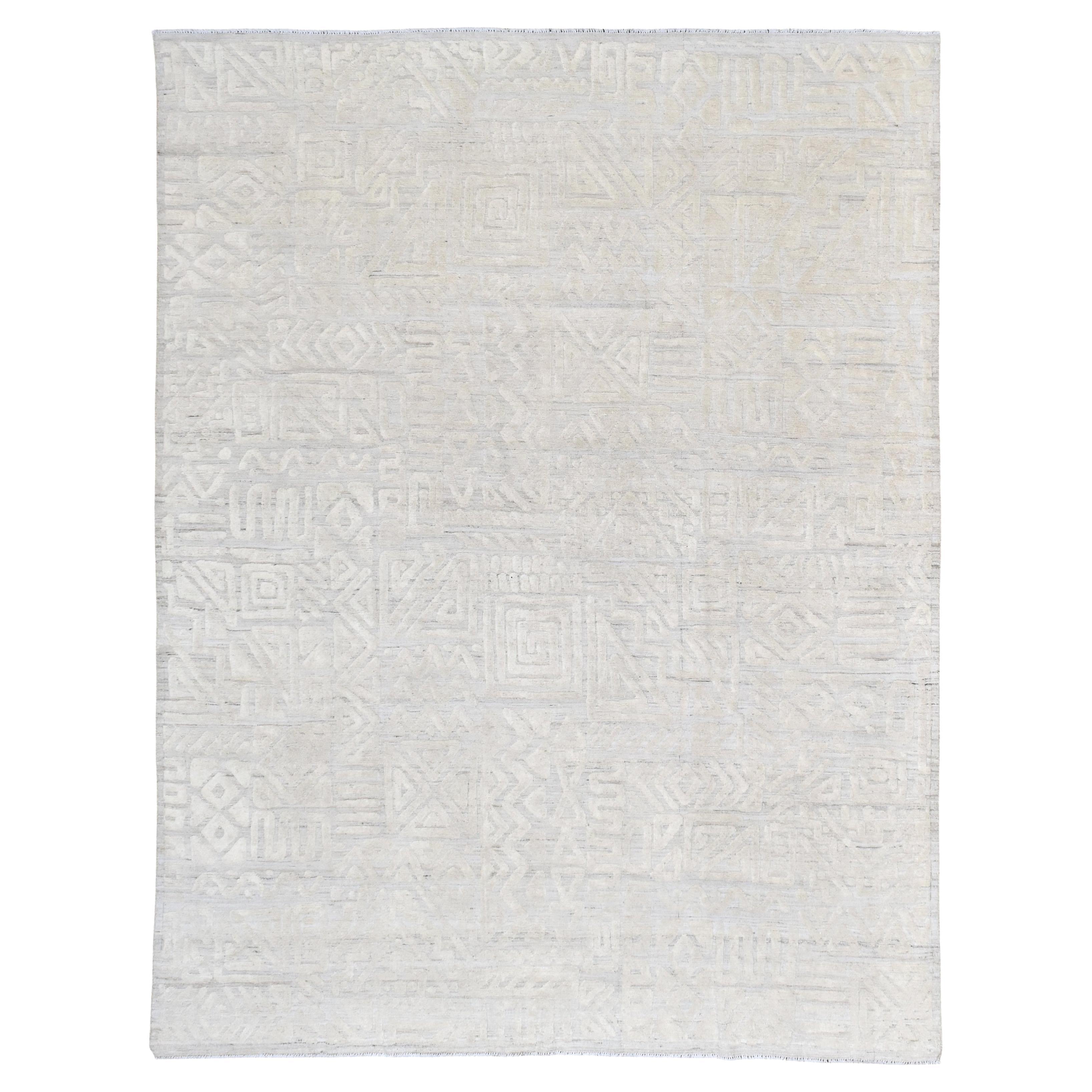 Tappeto moderno in lana a motivi geometrici 8'10''x11'6''