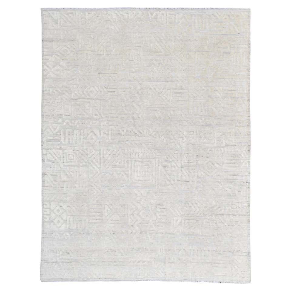 Modern Mid Century Wool Rug 8'1''x10'3'' For Sale at 1stDibs