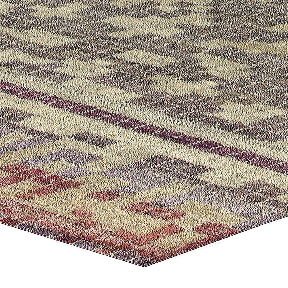 Modern Geometric POOL Tile Handmade Wool Rug by Doris Leslie Blau For Sale 2