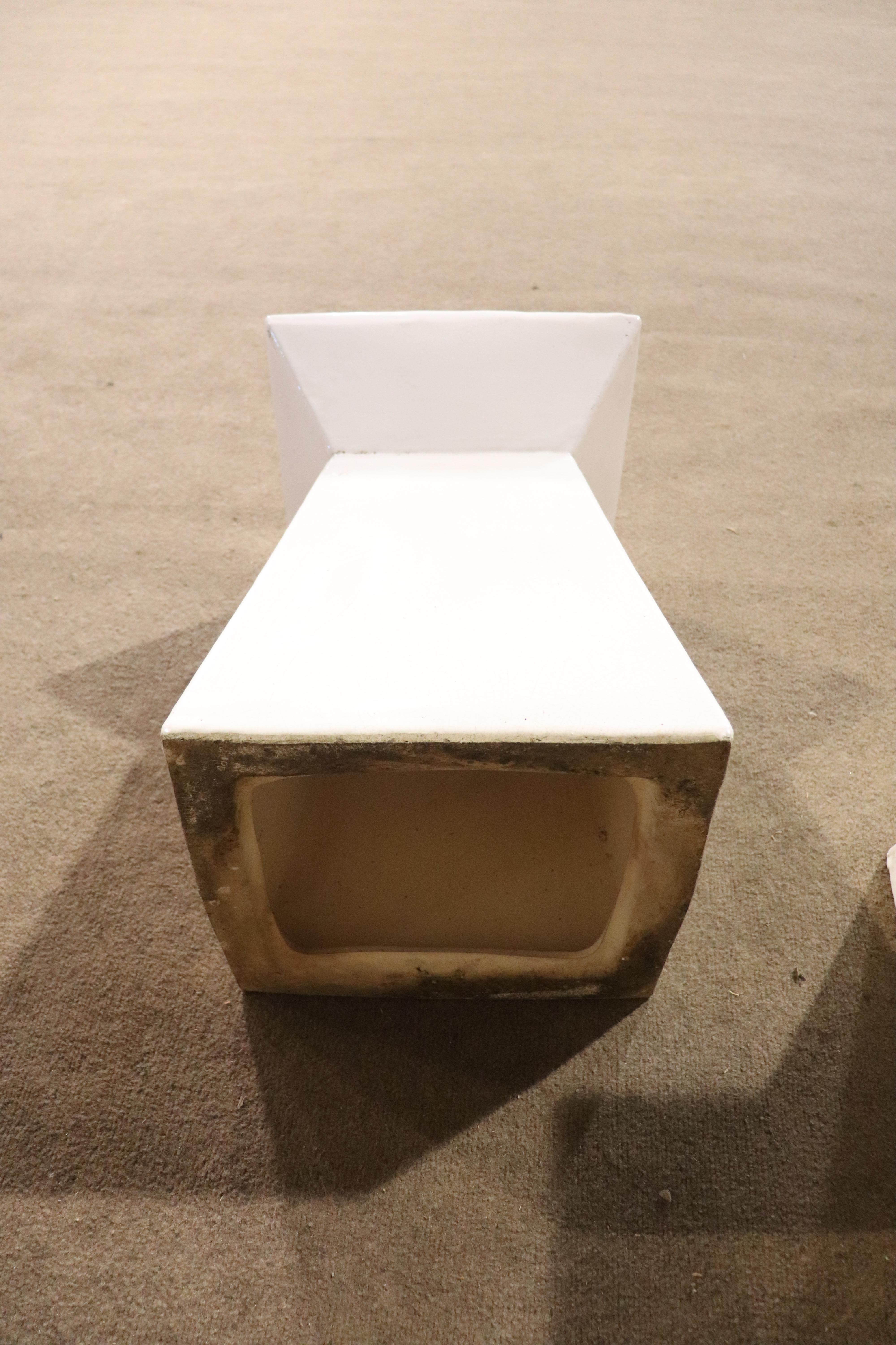 Modern Geometric Pottery Pedestals For Sale 4