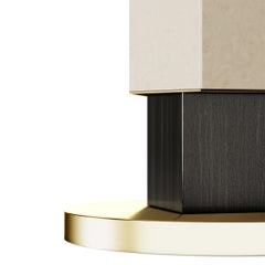 Modern Geometric Round Side Table Memphis Design Style Center Table Oak