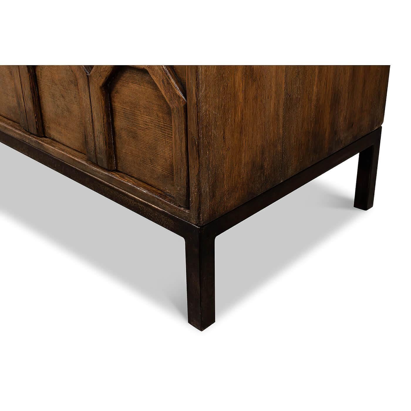 Contemporary Modern Geometric Sideboard For Sale