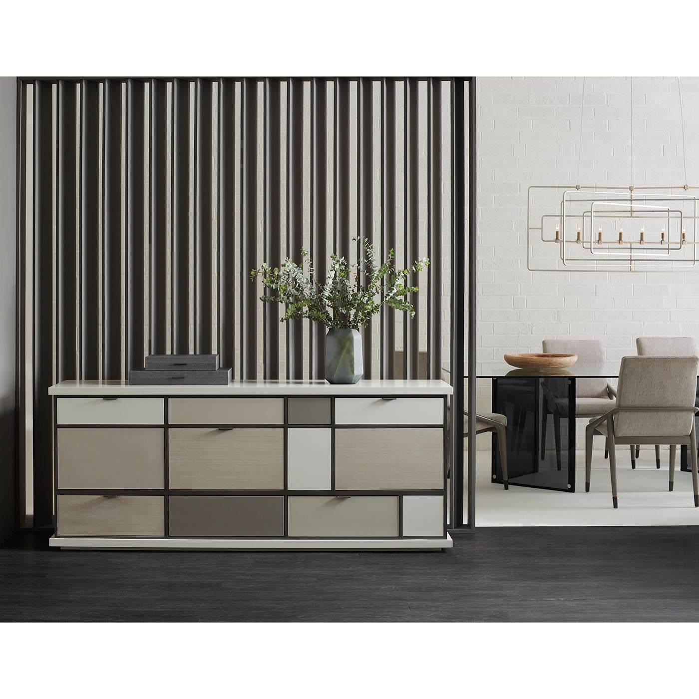 Contemporary Modern Geometric Sideboard