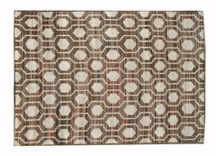 Modern Geometric Silk Rug