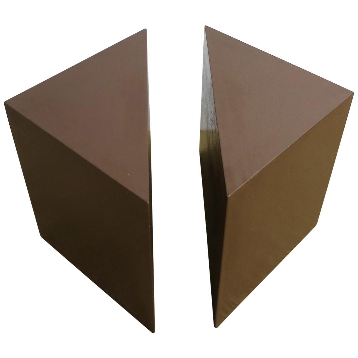 Modern Geometric Square Side Table or Two-Part Drinks Table