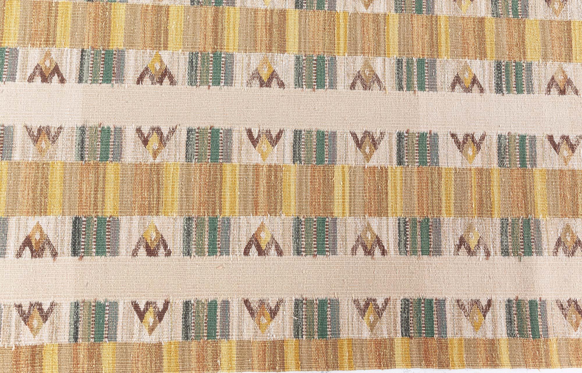 Moderner geometrischer schwedischer Läufer von Doris Leslie Blau (Skandinavische Moderne) im Angebot