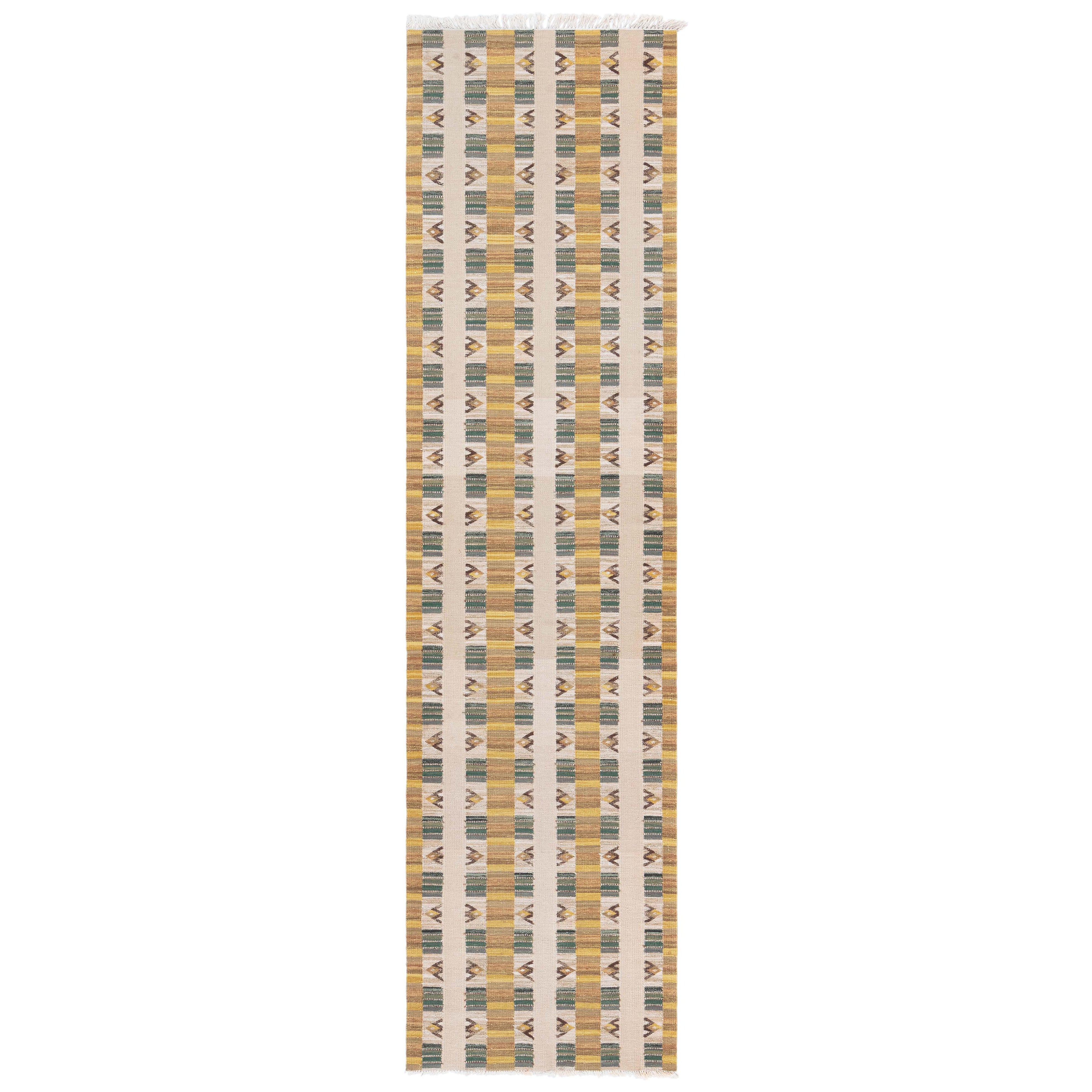 Moderner geometrischer schwedischer Läufer von Doris Leslie Blau