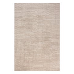 Modern Geometric Tibetan Terra Rug in Natural Wool by Doris Leslie Blau