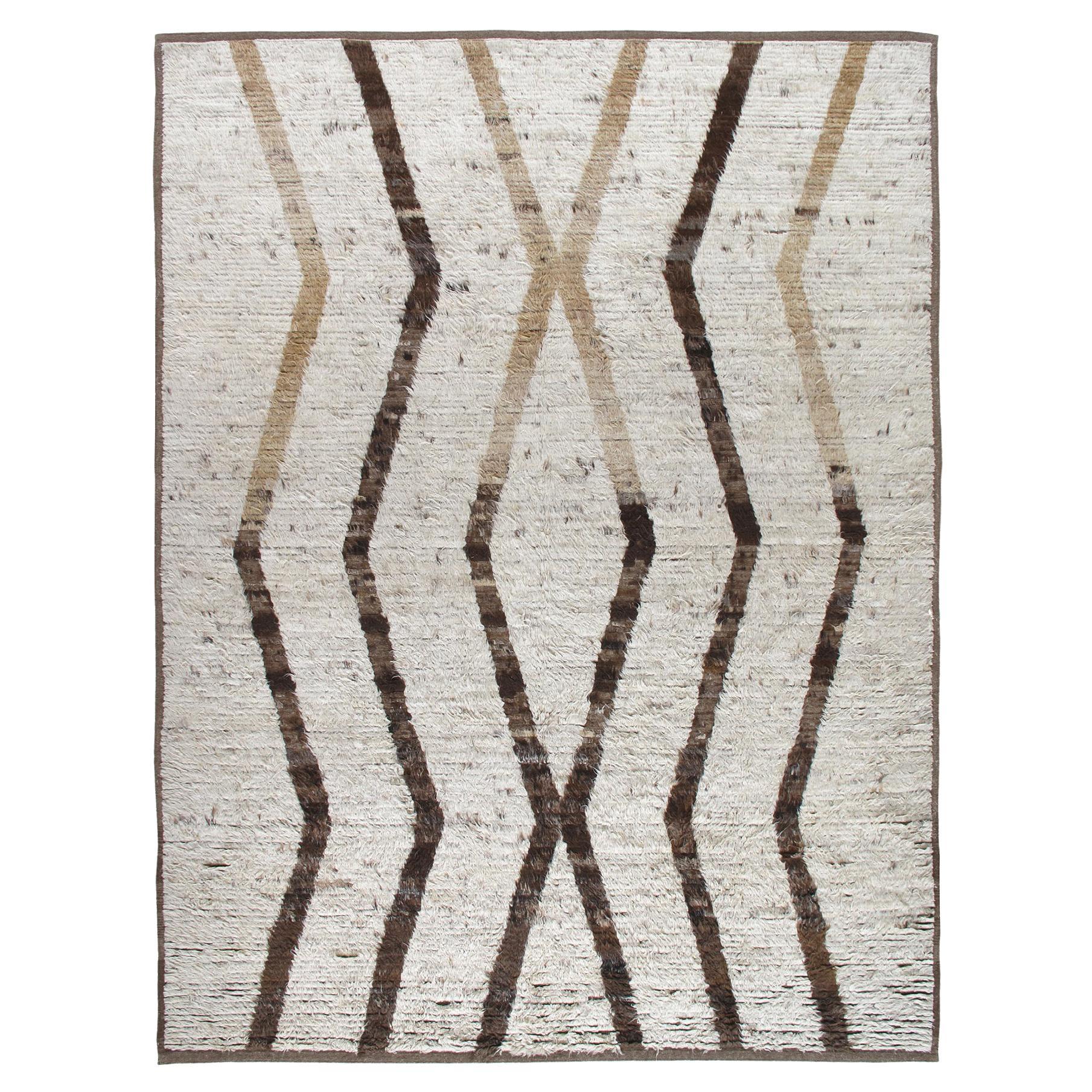 Alfombra moderna geométrica de estilo tribal marroquí
