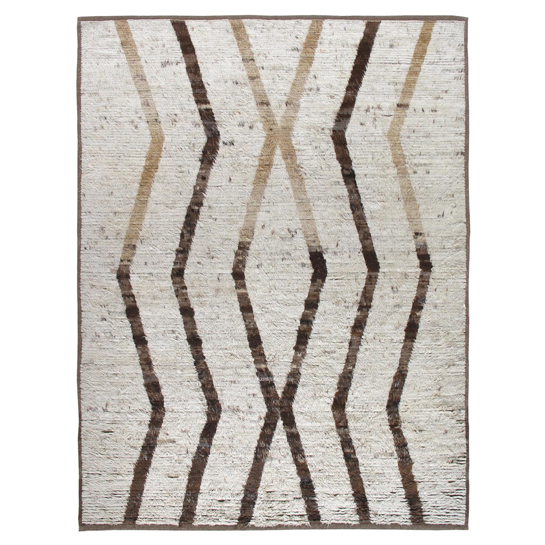 Modern Geometric Tribal Moroccan Style Rug For Sale