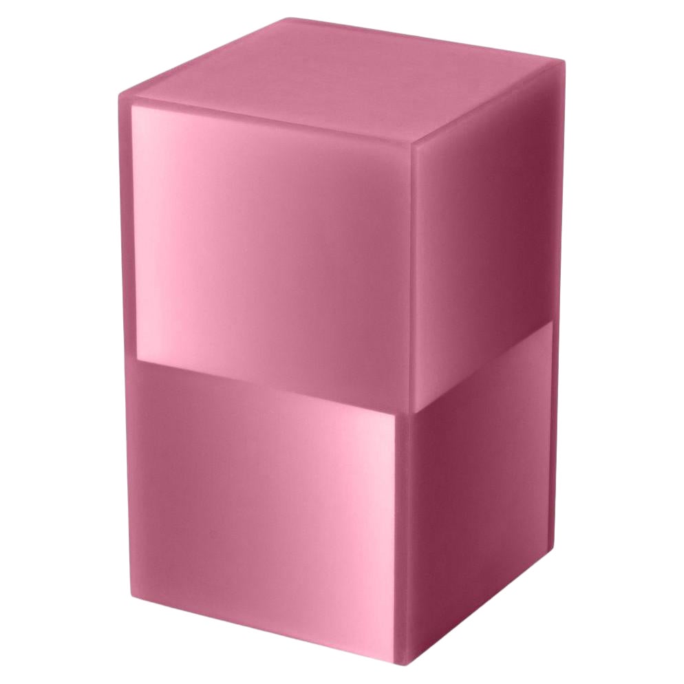 Mesa auxiliar moderna geométrica de dos vías Taburete de resina epoxi rosa by Facture
