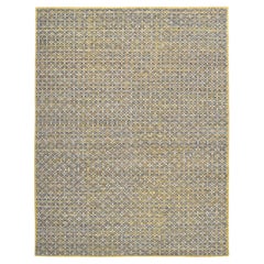 Tapis moderne géométrique en laine jaune et bleu 9
2

x11
8


