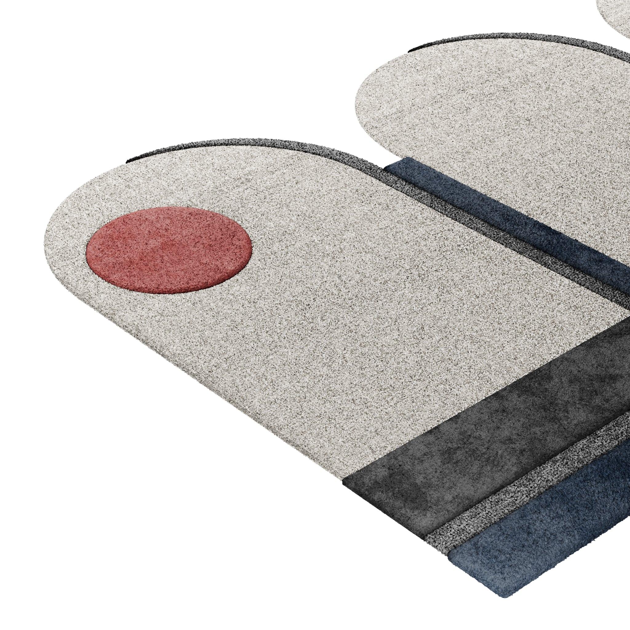 Tapis Retro #017 is a retro rug with an irregular shape and timeless colors. Inspired by architectural lines, this geometric rug makes a statement in any living space. 

Using a 3D-tufted technique that combines cut and loop pile, the retro rug in