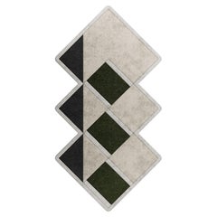 Modern Geometrical Eco-Friendly Retro Handmade Rug with Irregular Shape