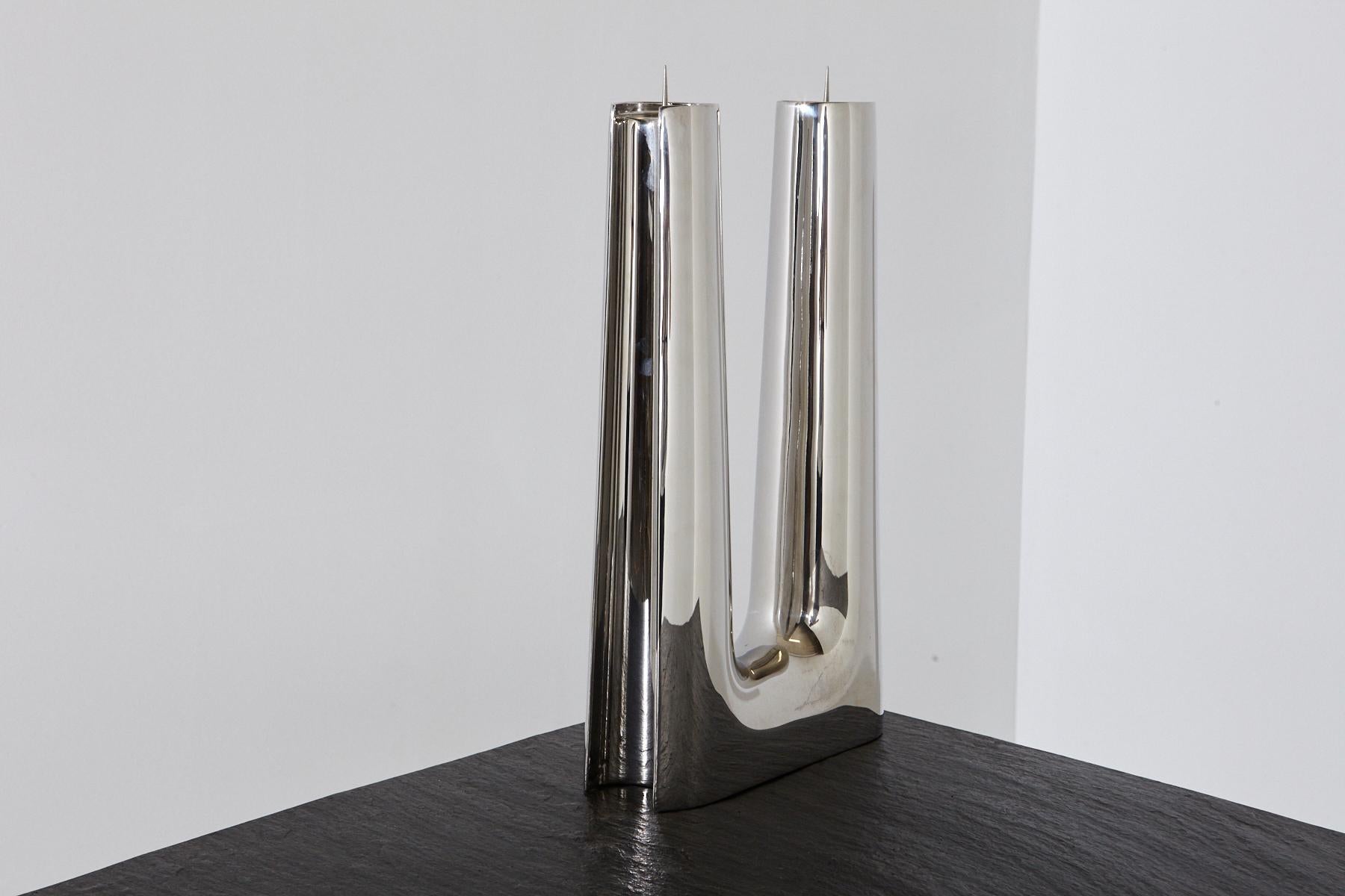 georg jensen floor candle holder