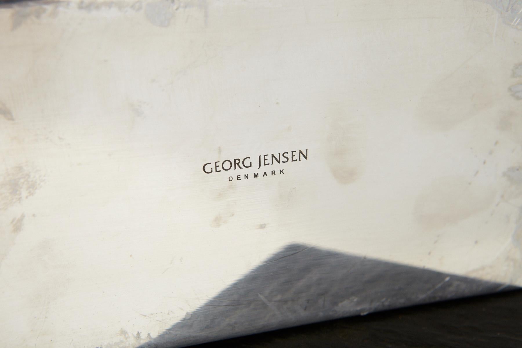 Georg Jensen grand bougeoir moderne en acier inoxydable Copenhague en vente 1
