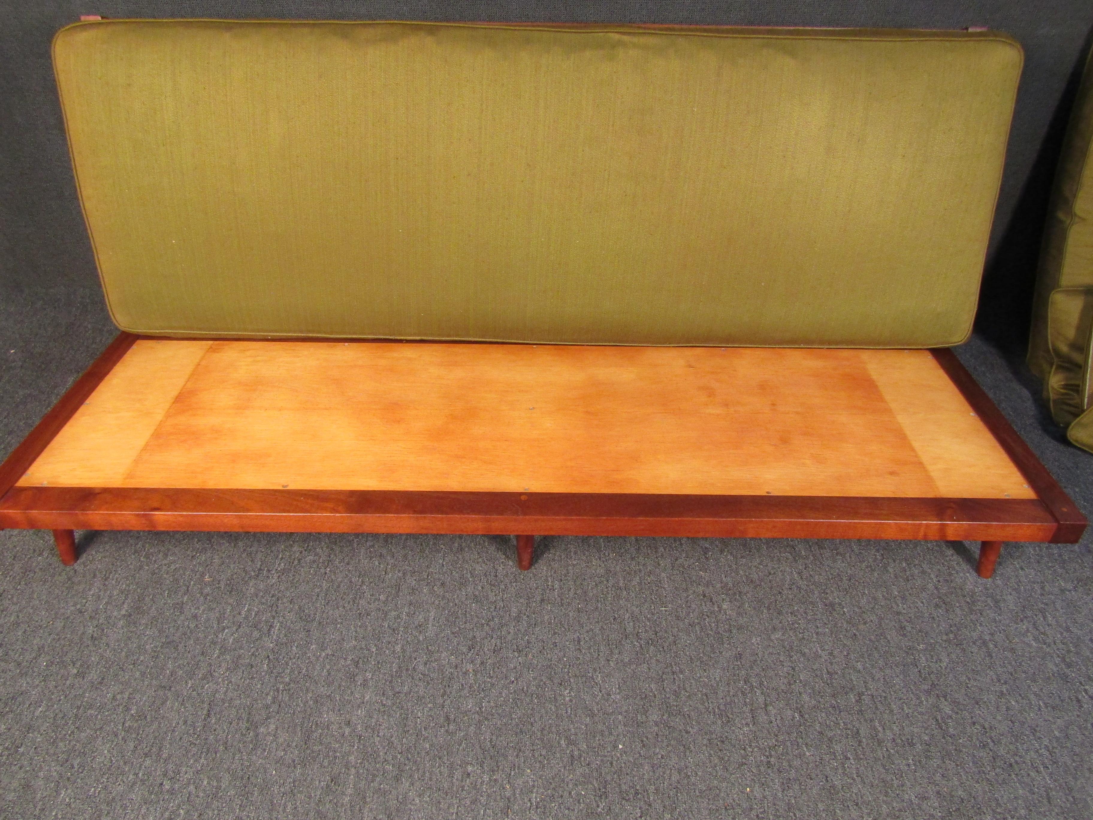 Modern George Nakashima Armless Settee For Sale 4