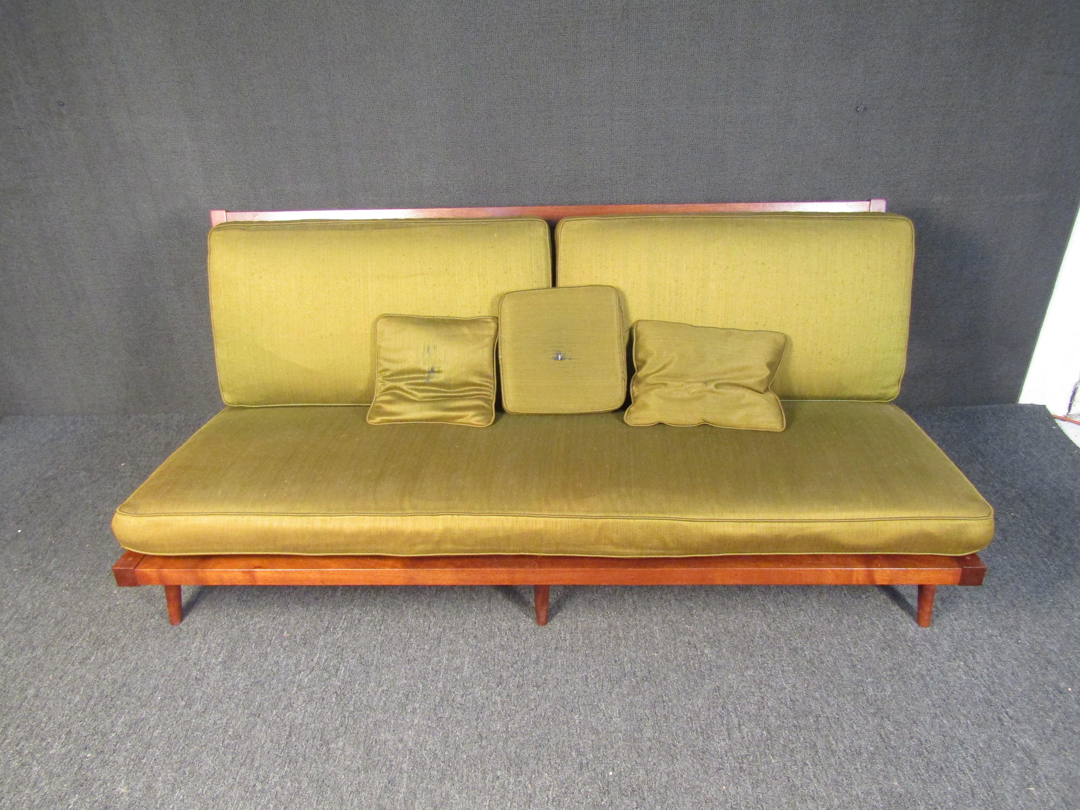 Modern George Nakashima Armless Settee For Sale 1