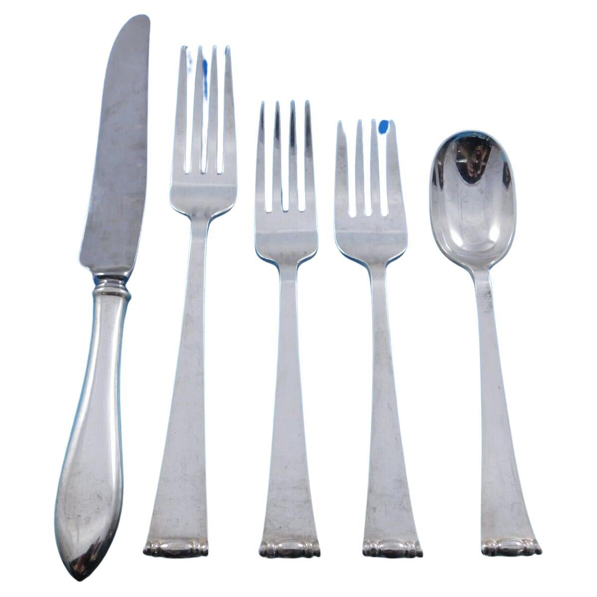 Modernes georgianisches Besteckset aus Sterlingsilber von Allan Adler für das Abendessen im Angebot