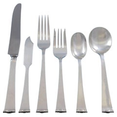 Modern Georgian by Allan Adler Sterling Silver Flatware Set Service 78 Pc Dinner