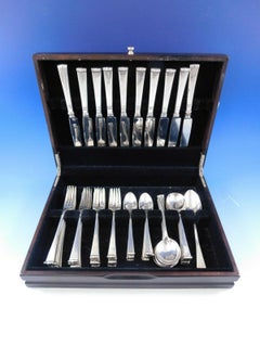 Modern Georgian Mexico Sterling Silver Flatware Set Service 51 Pcs Dinner