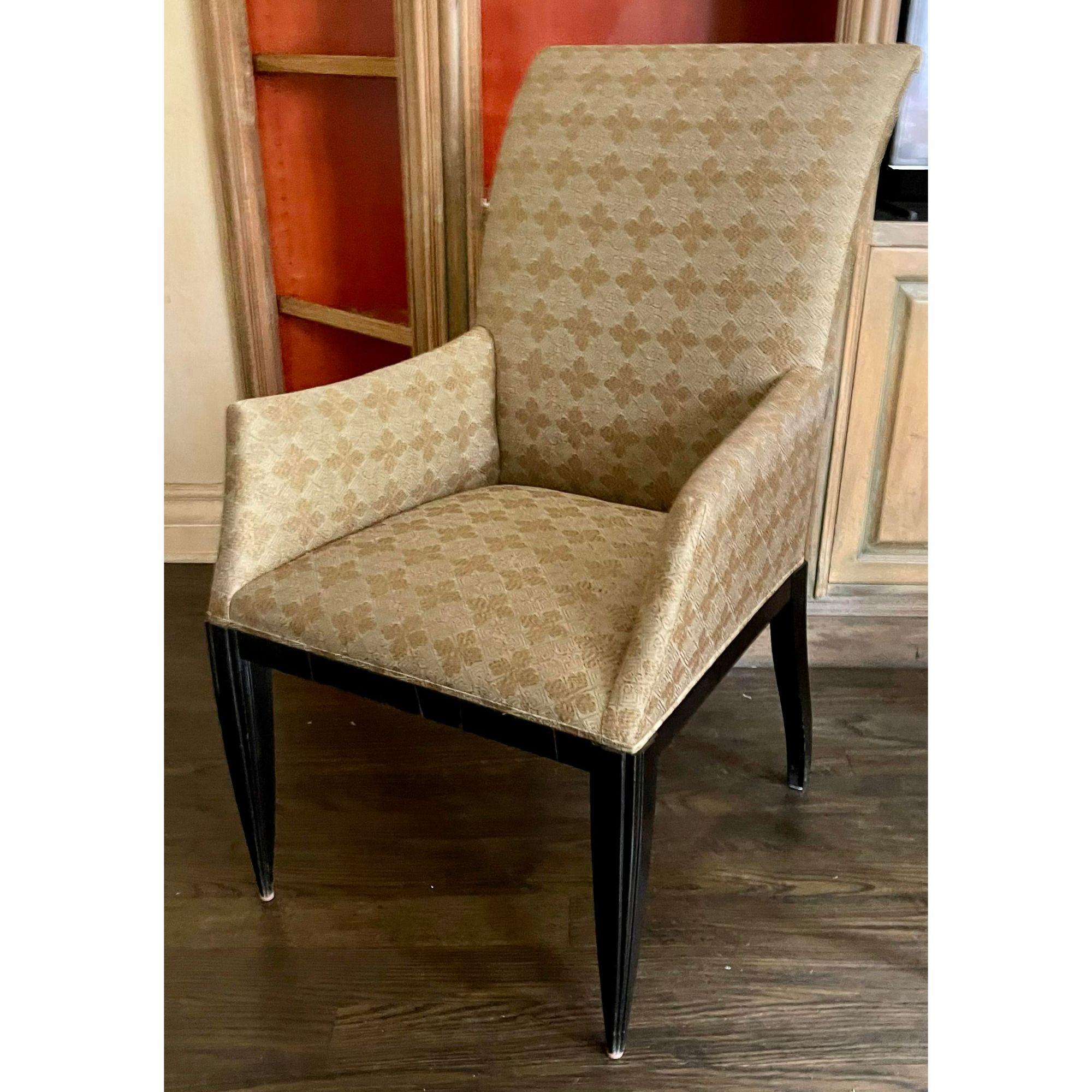 Art Deco Modern Gerard for Dessin Fournir Dining Arm Chair For Sale