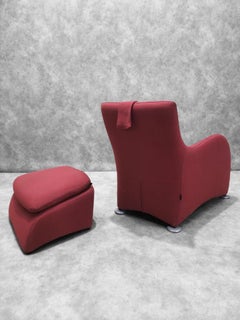 Modern Gerard Van Den Berg Loge Lounge Chair w Ottoman For Montis For Upholstery