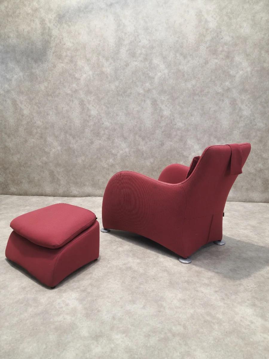 Unknown Modern Gerard Van Den Berg Loge Lounge Chair w Ottoman For Montis For Upholstery