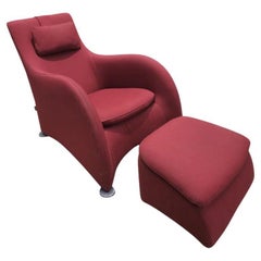 Gerard Van Den Berg Loge fauteuil de salon moderne avec pouf pour Montis pour le rembourrage