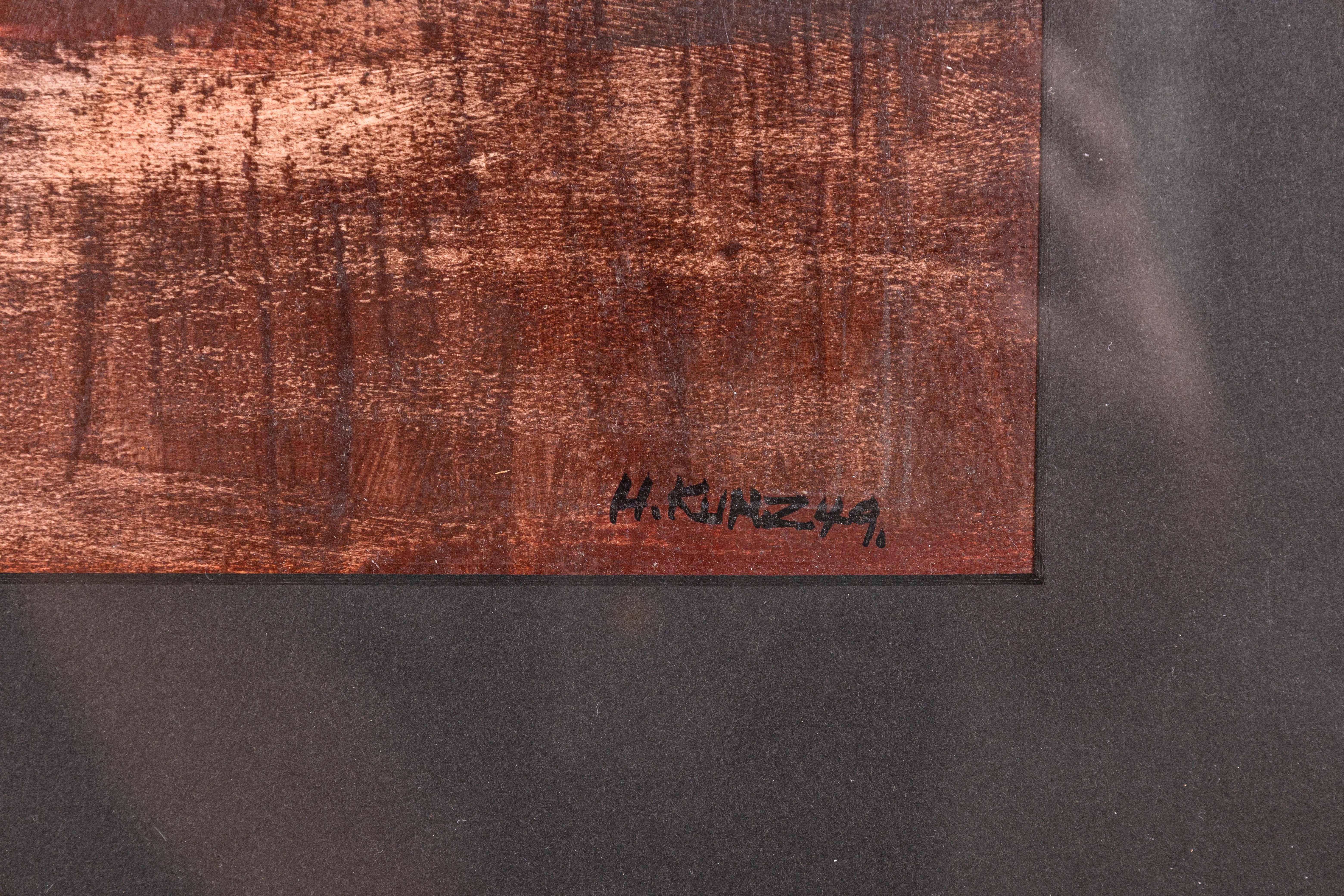 Disegno figurativo moderno in stile espressionista tedesco su carta firmato H. H. Kinz 49 in vendita 3