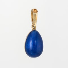 Modern German Faberge Diamond Egg Charm Pendant
