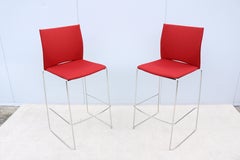 Modern Giancarlo Bisaglia for Source Tier Red Bar Stools Brand New - a Pair