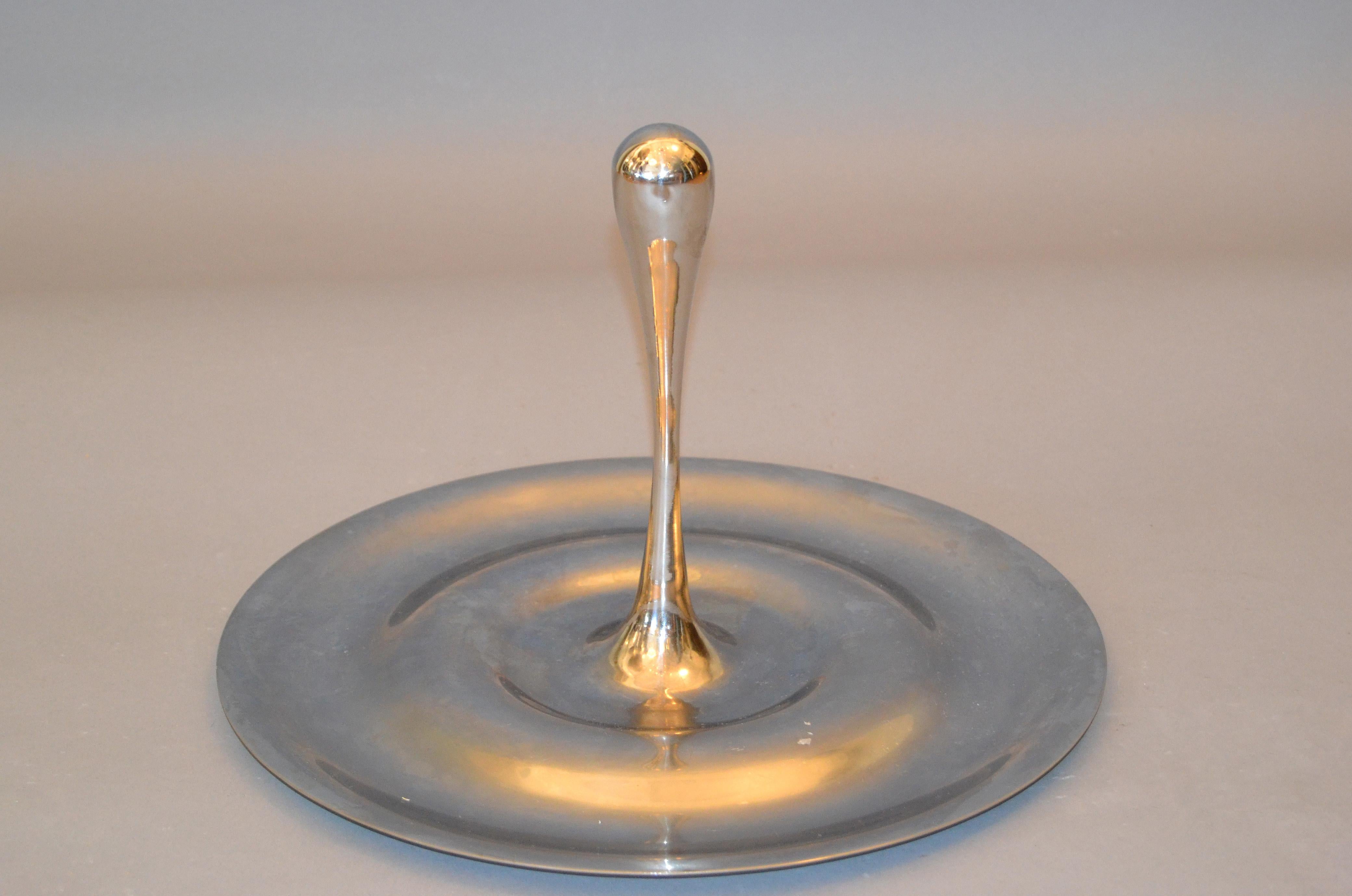 Néerlandais Bol à fruits moderne en acier inoxydable Flow de Gijs Bakker par Royal Van Kempen & Begeer