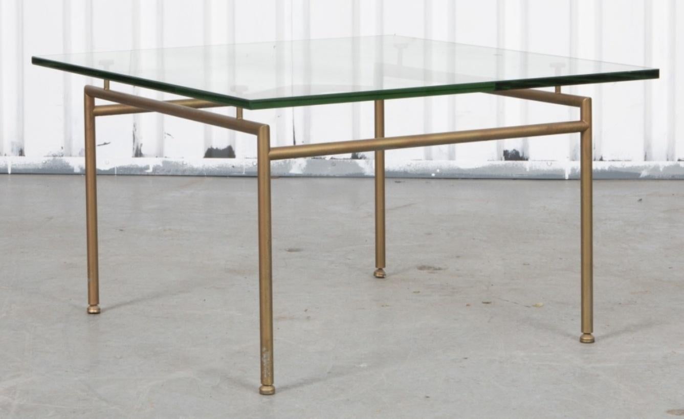 Unknown Modern Gilt Metal And Glass Table For Sale