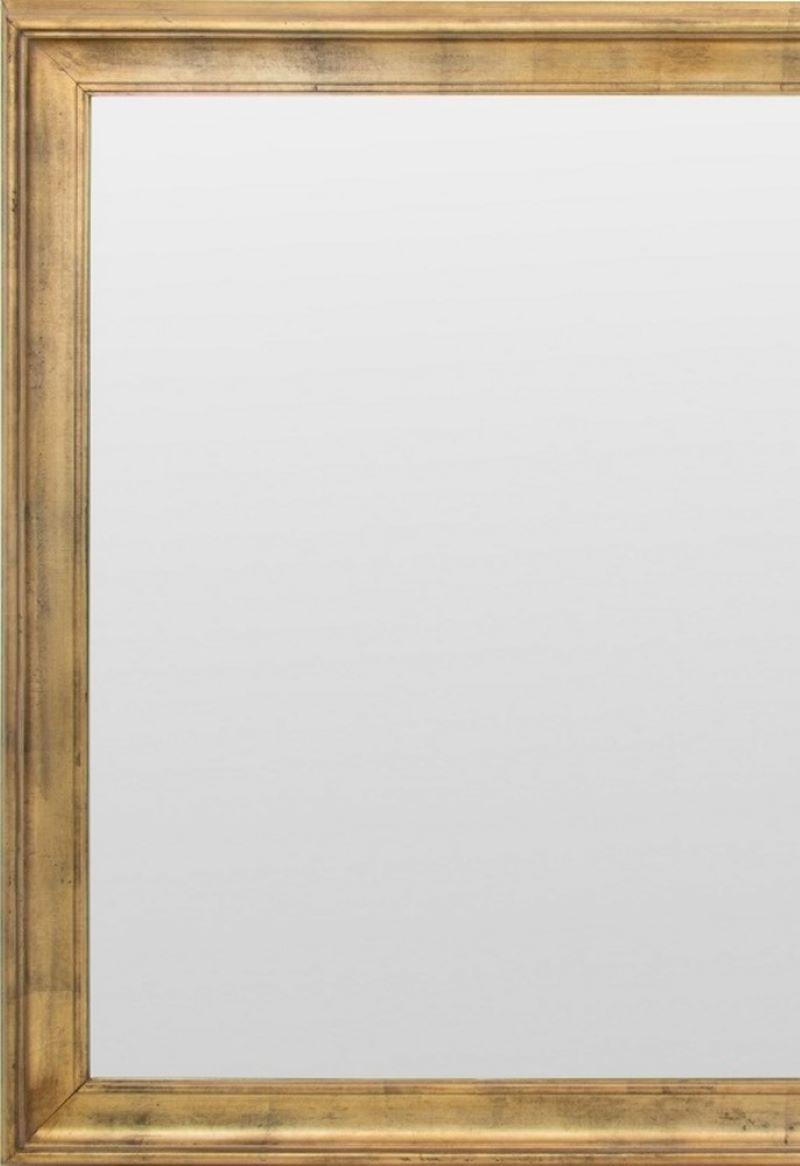 20th Century Modern Giltwood Rectangular Wall Mirror For Sale