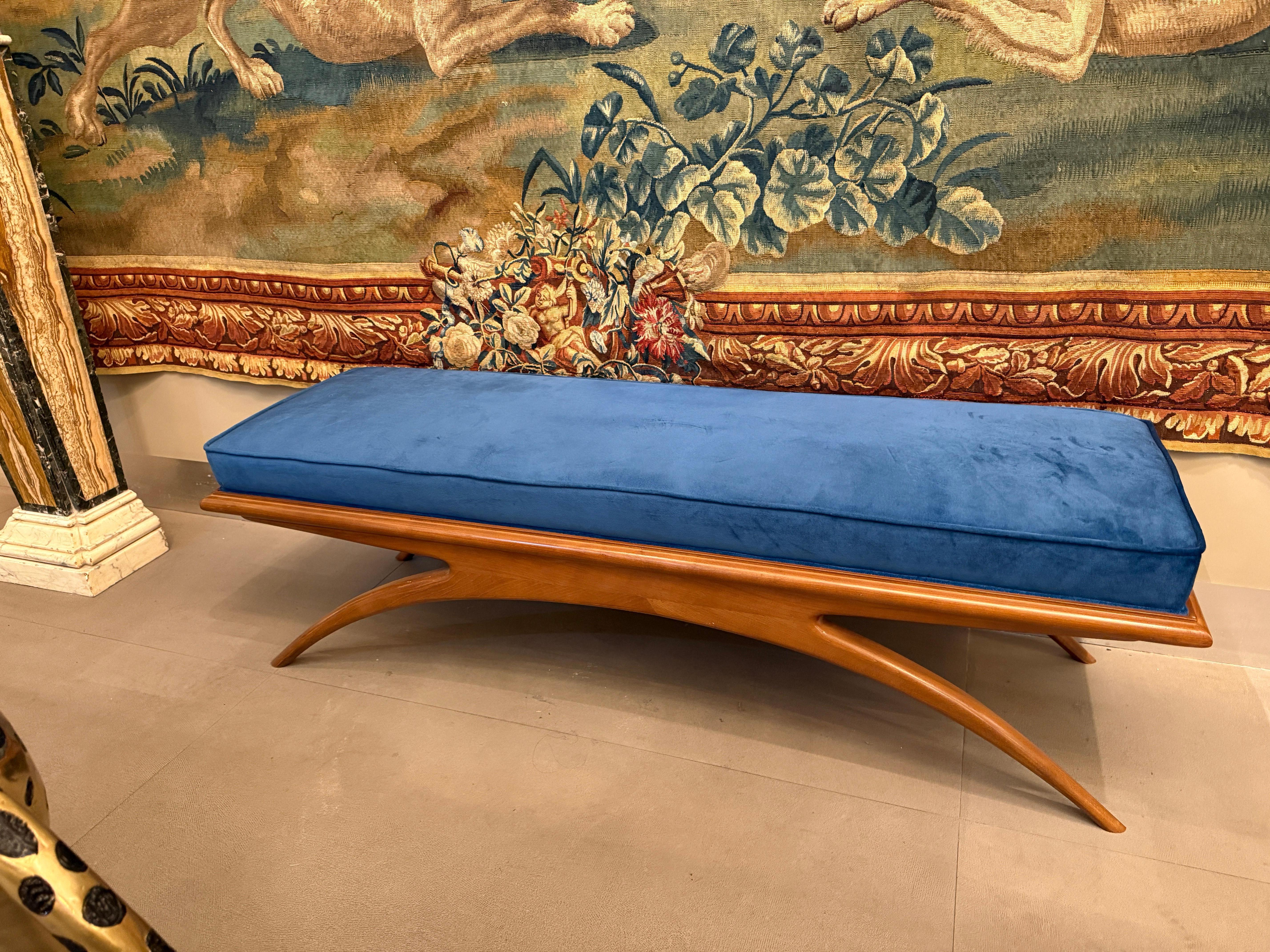 Italian Modern Gio Ponti Style Window Bench or Settee For Sale