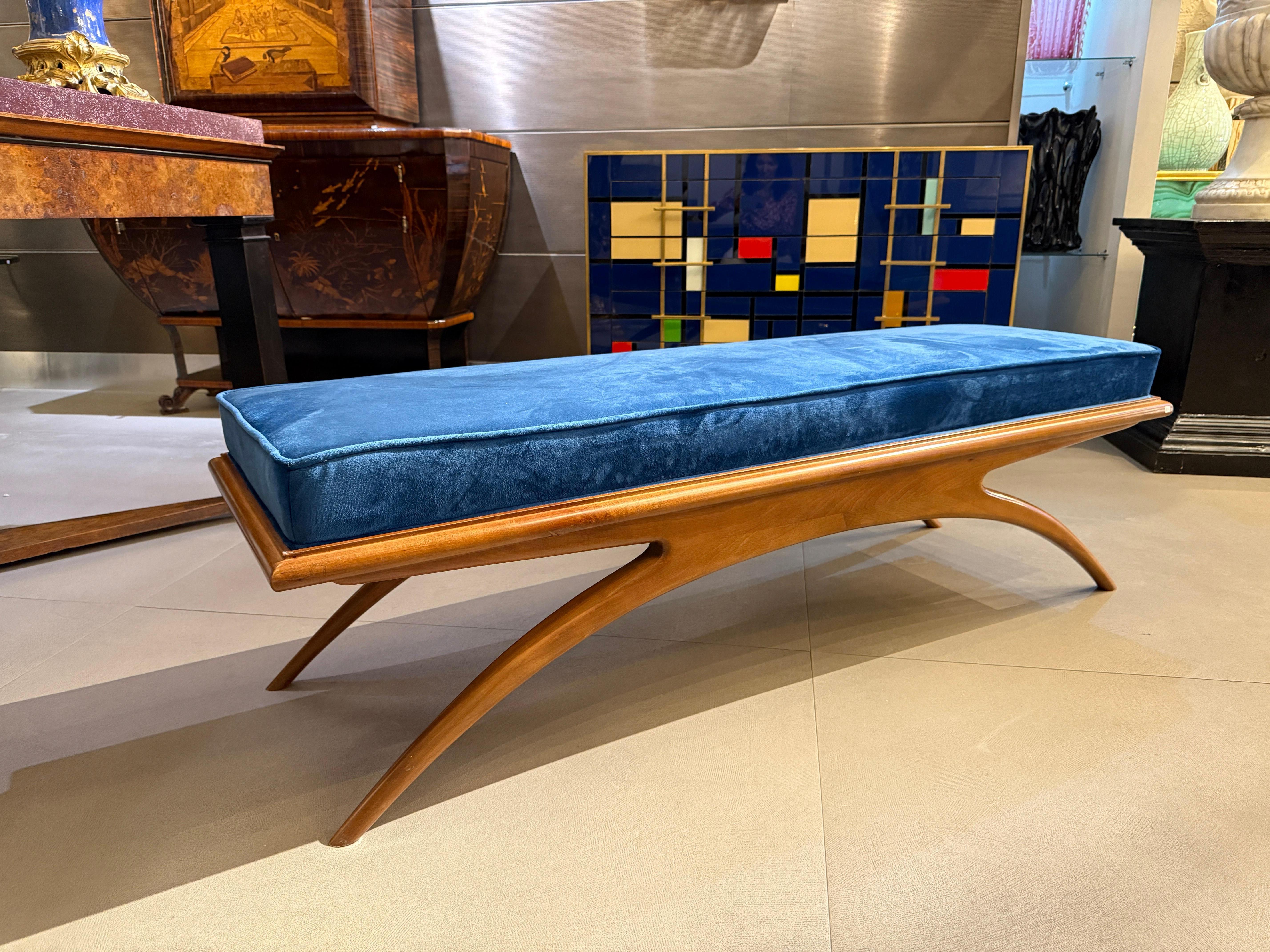 Modern Gio Ponti Style Window Bench or Settee For Sale 1
