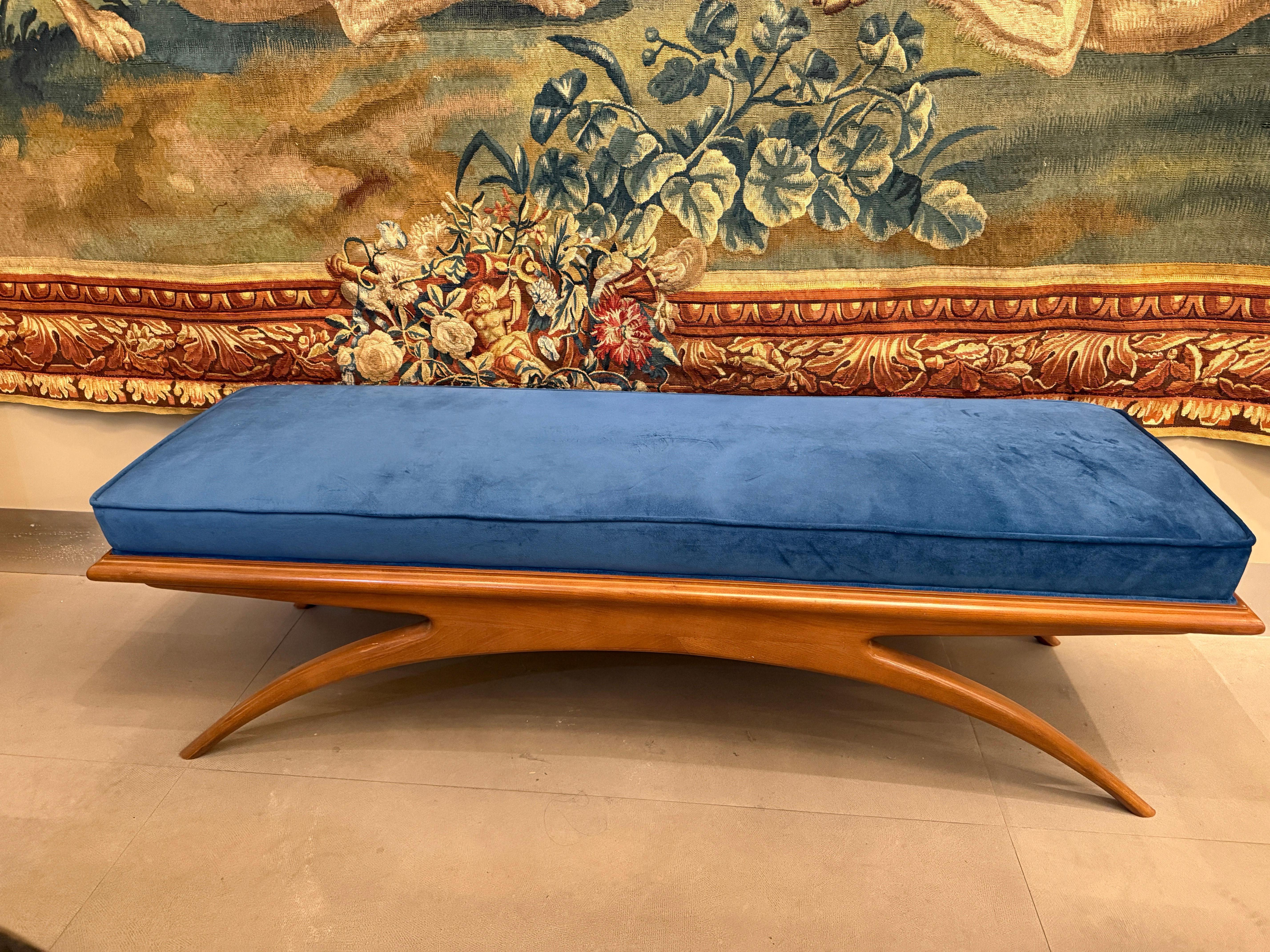 Modern Gio Ponti Style Window Bench or Settee For Sale 2