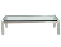 Modern Glass and Acrylic Cocktail Table