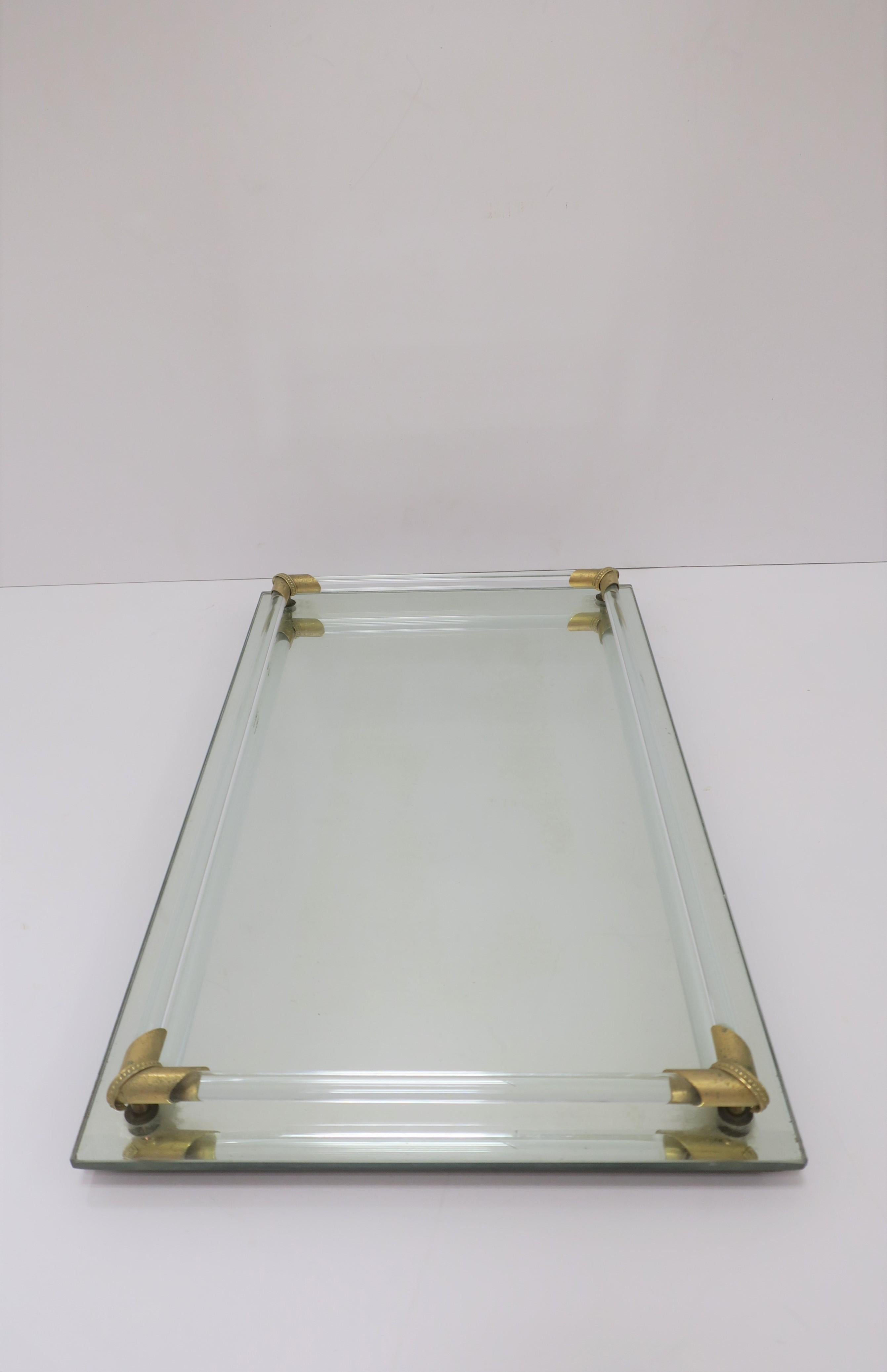 vintage glass vanity tray
